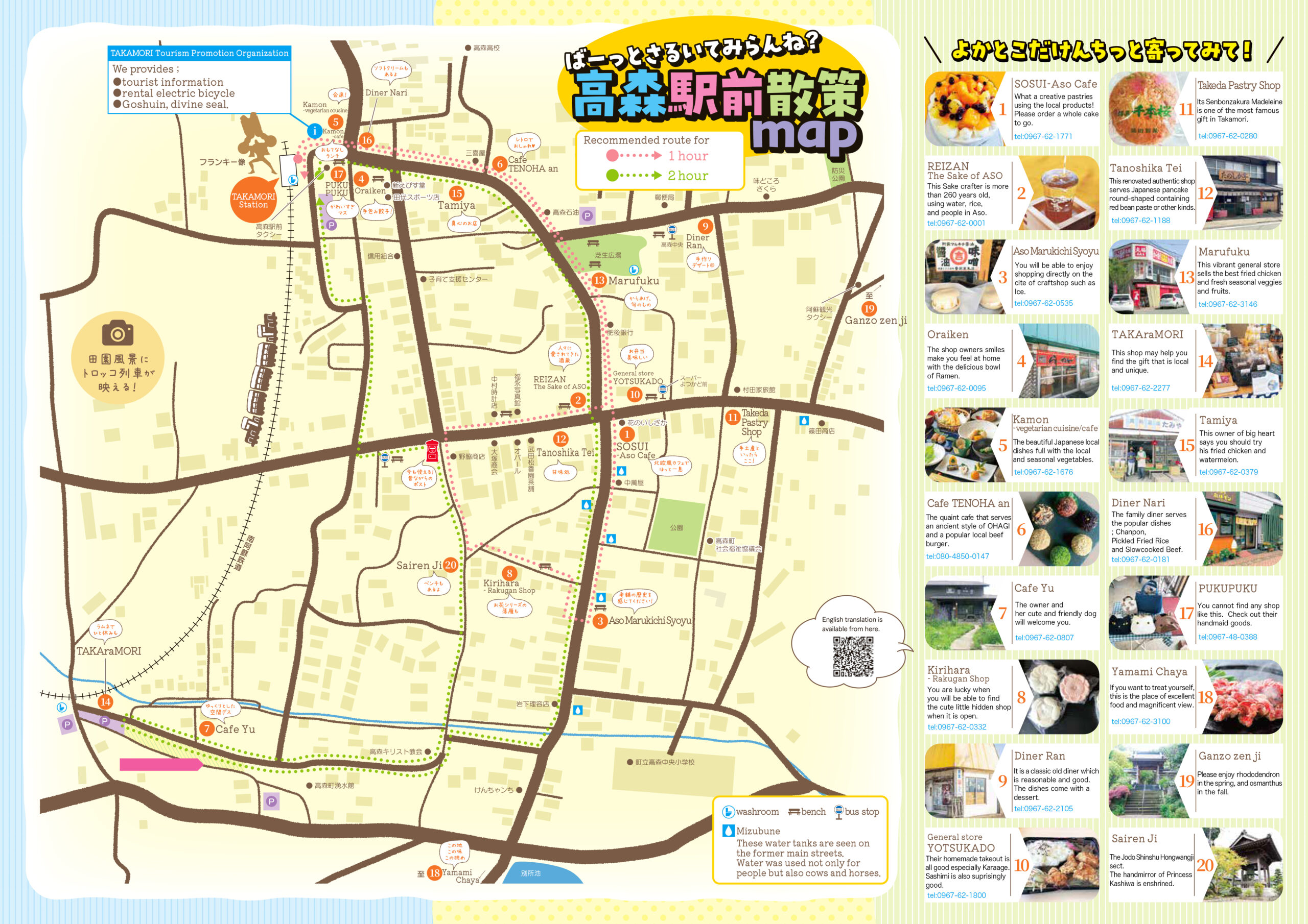 THE MAP OF TOWN WALK IN TAKAMORI | 高森観光推進機構